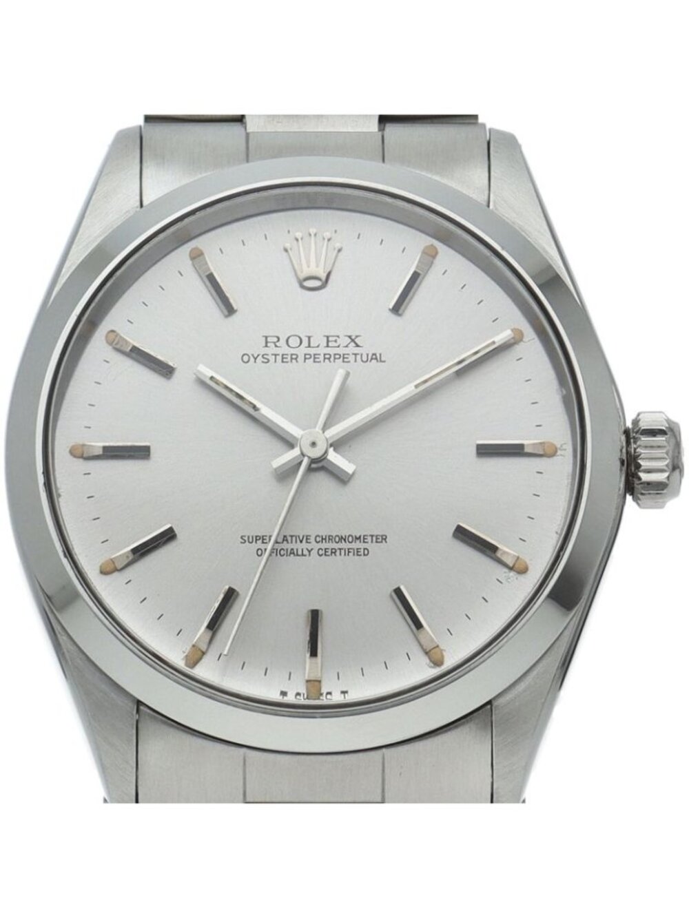 Rolex Oyster Perpetual Watch Antique SS Silver
